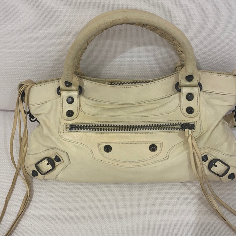 Mini ivory balenciaga bag